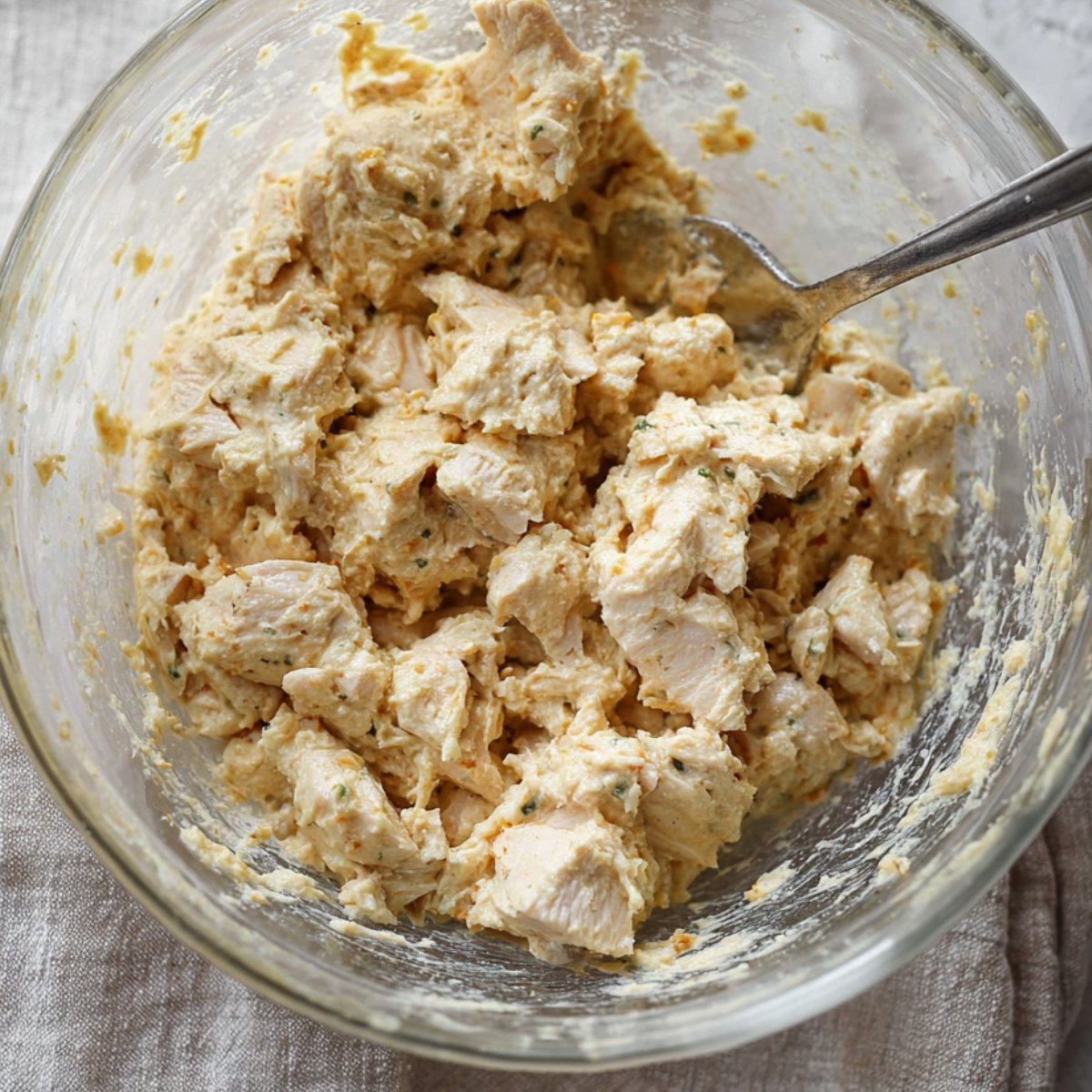 Easy Cheesy Chicken Crescent Bake 10 Chicken and cheese mixture in crescent rolls.