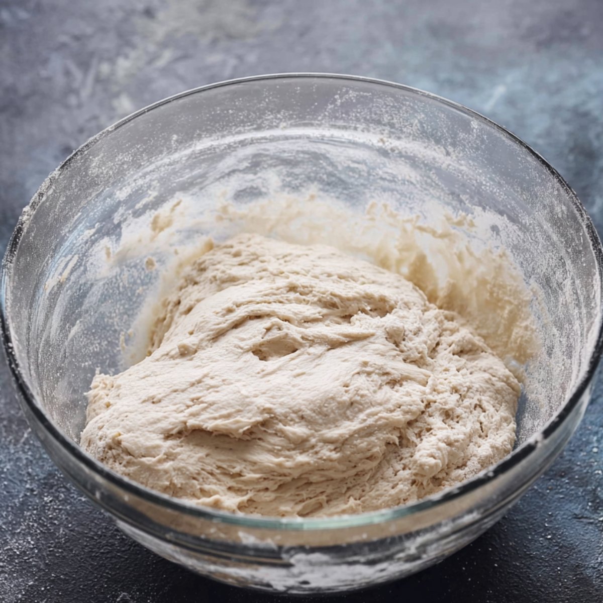 Easy Garlic Pita Bread Recipe 10 Bowl of bread dough ready to rise.